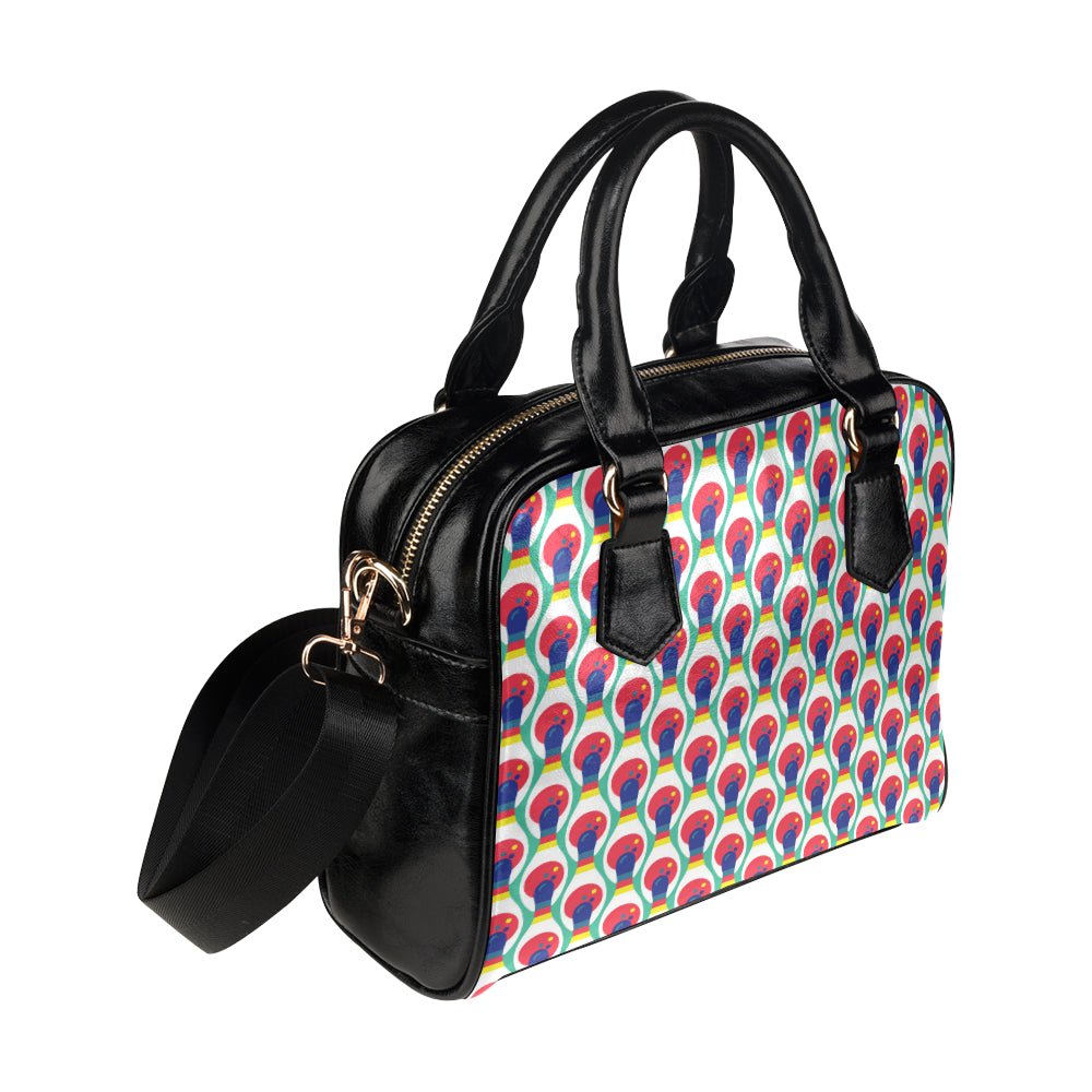 Bowling Pattern Print Design 05 Shoulder Handbag