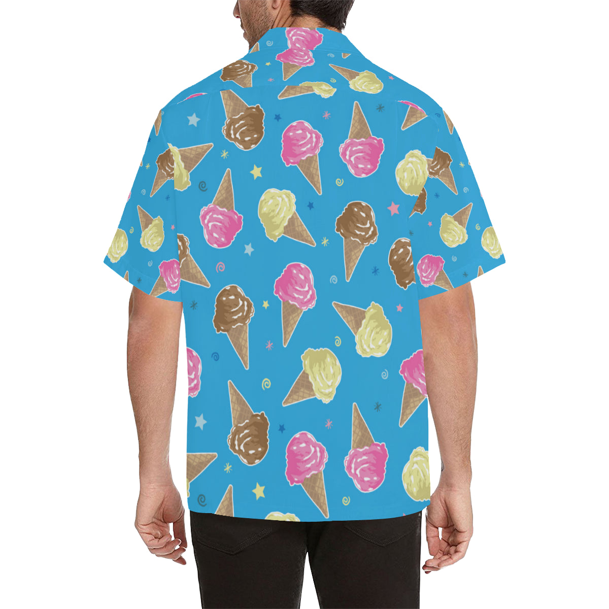 Ice Cream Pattern Print Design 01 Men's Hawaiian Shirt