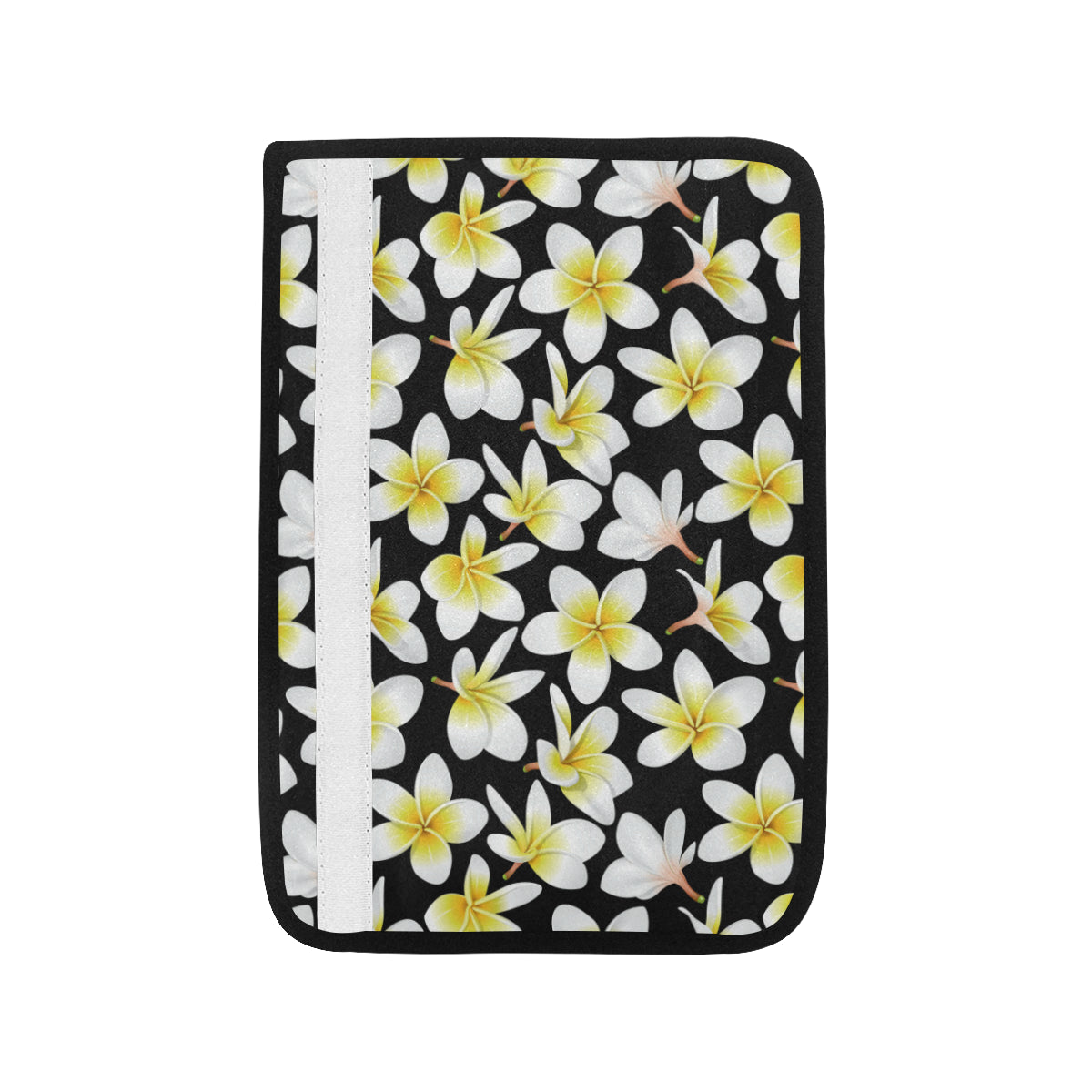 Yellow Plumeria Hawaiian Flowers Car Seat Belt Cover