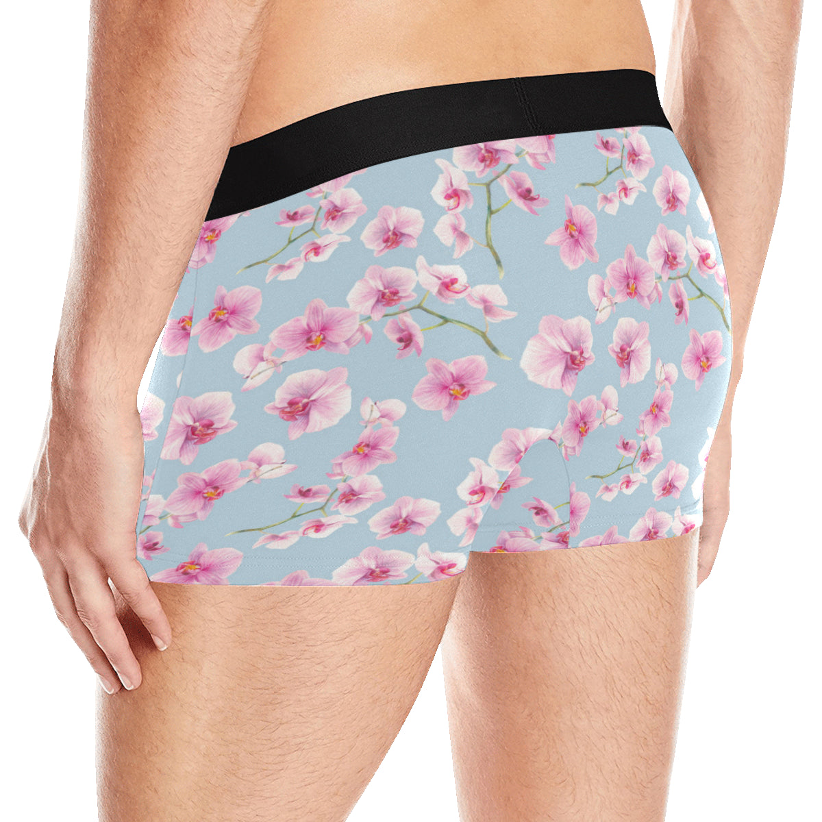 Orchid Pattern Print Design A01 Men's Boxer Briefs