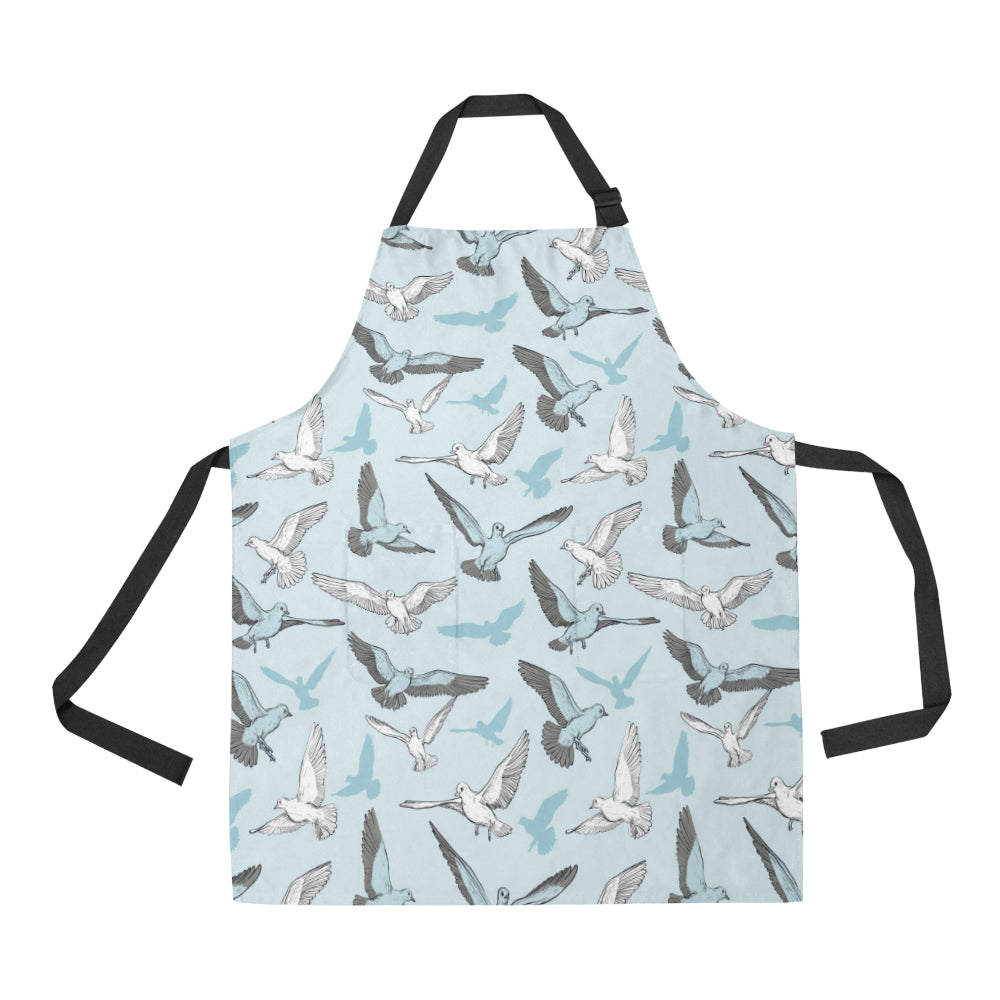 Pigeon Pattern Print Design 03 Apron with Pocket
