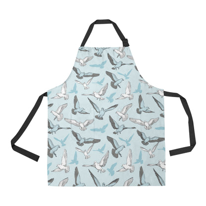 Pigeon Pattern Print Design 03 Apron with Pocket