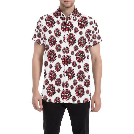 Cheerleader Pattern Print Design 01 Men's Short Sleeve Button Up Shirt