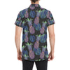 Pineapple Pattern Print Design PP04 Men's Short Sleeve Button Up Shirt