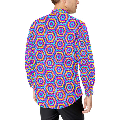 Optical illusion Techno Movement Men's Long Sleeve Shirt