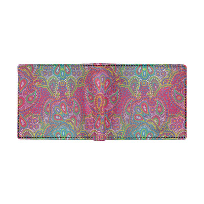 Boho Pattern Print Design 02 Men's ID Card Wallet