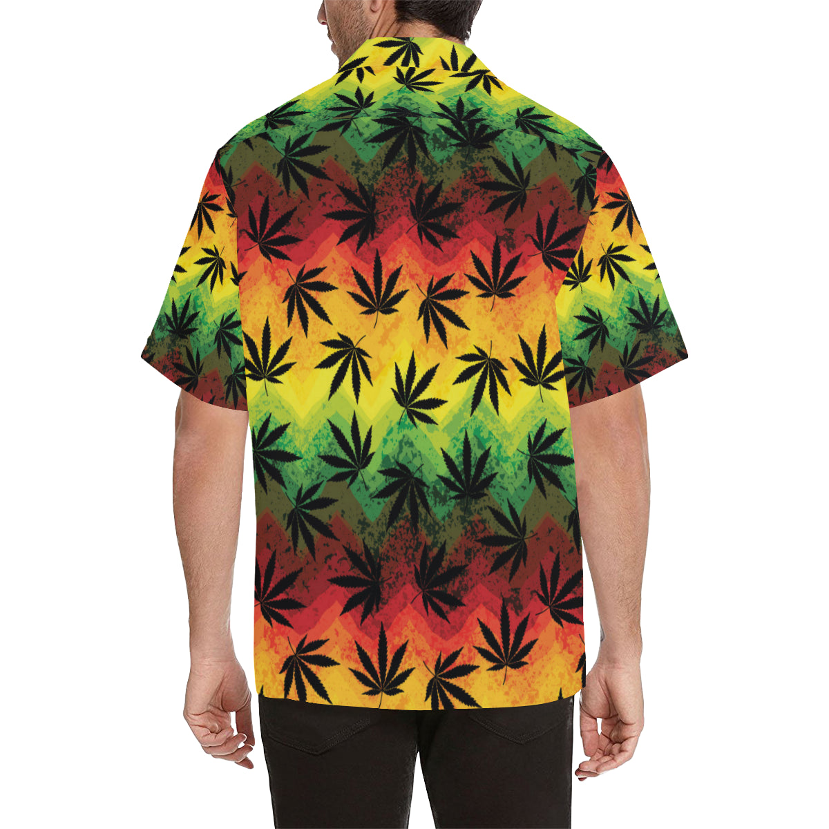 Rasta Pattern Print Design A02 Men's Hawaiian Shirt