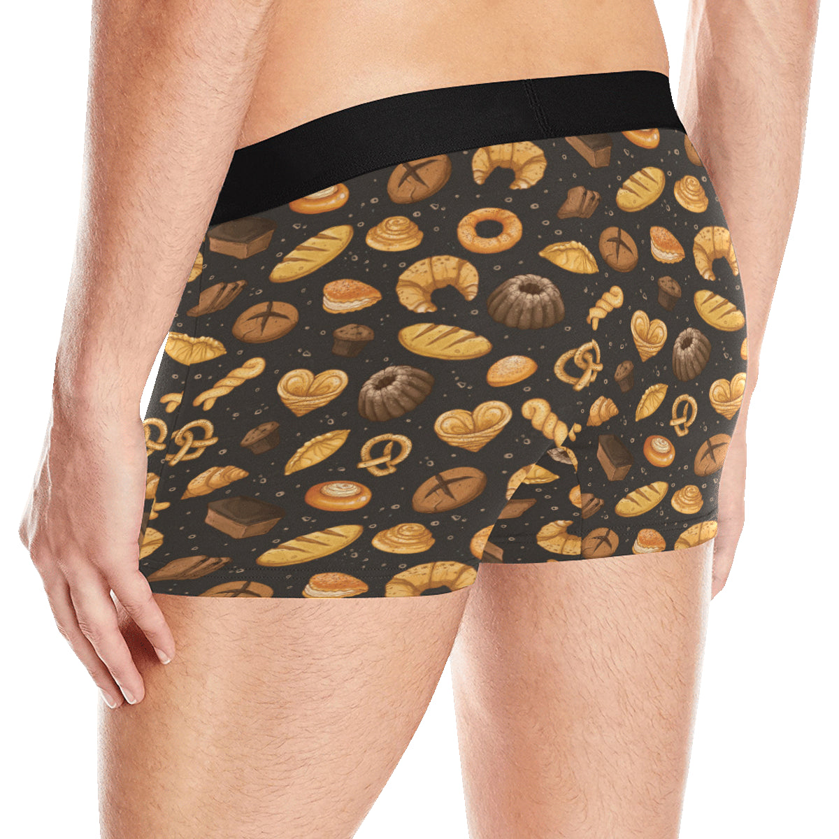 Bread Pattern Print Design 05 Men's Boxer Briefs