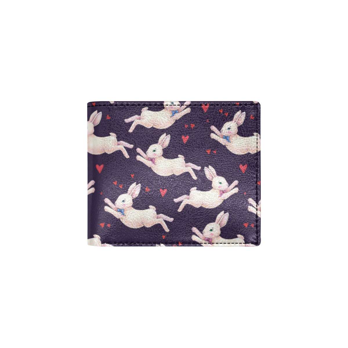 Rabbit Pattern Print Design RB016 Men's ID Card Wallet
