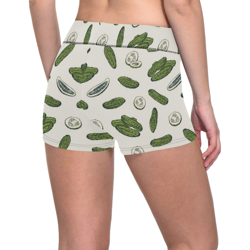 Cucumber Pattern Print Design CC05 Yoga Shorts