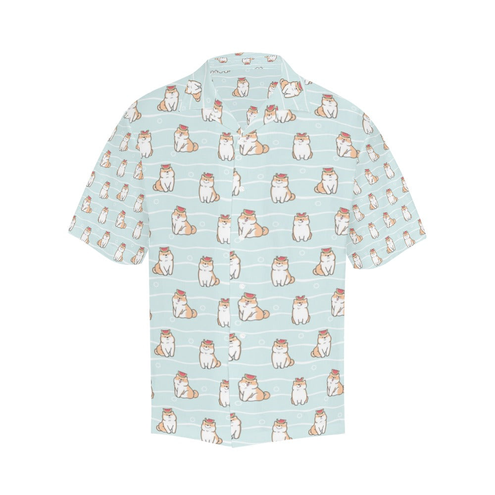 Shiba Inu Print Design LKS3011 Men's Hawaiian Shirt