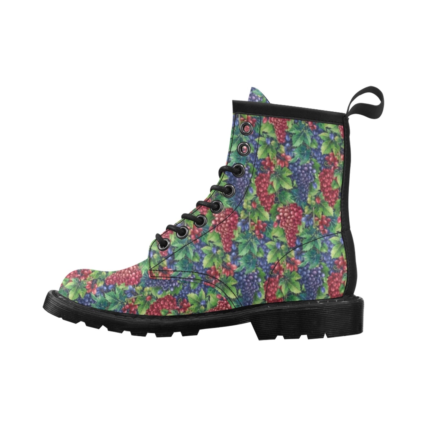 Grape Pattern Print Design GP02 Women's Boots
