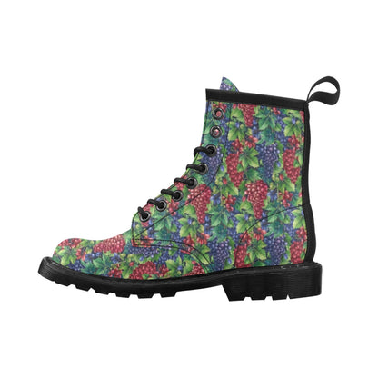 Grape Pattern Print Design GP02 Women's Boots