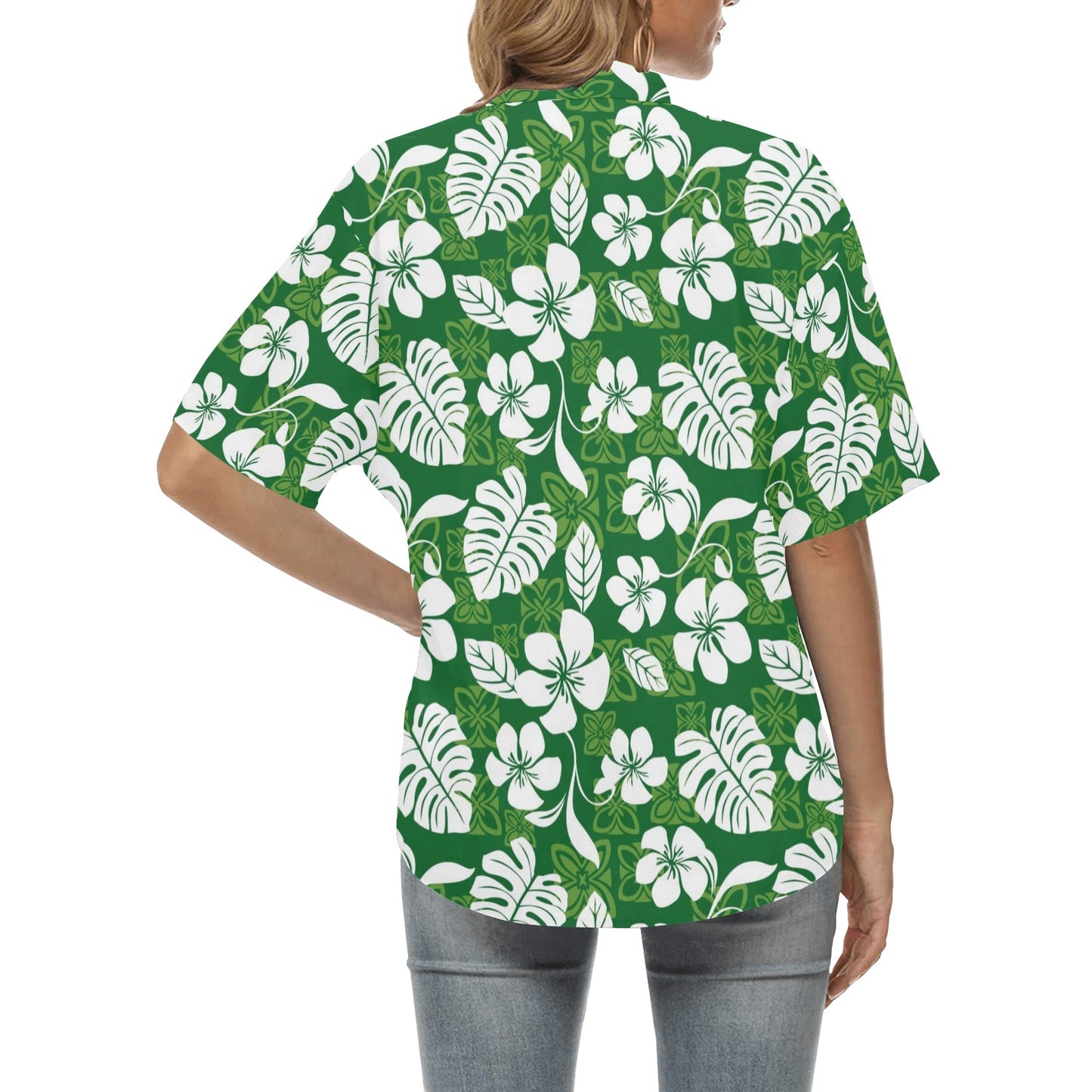 Hawaiian Themed Pattern Print Design H016 Women's Hawaiian Shirt