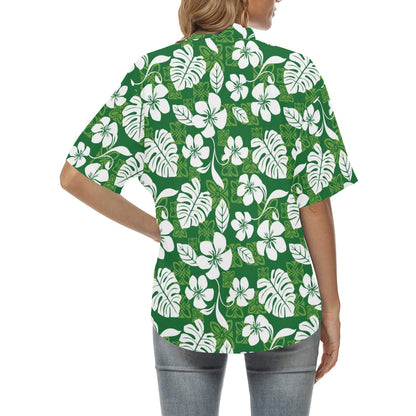 Hawaiian Themed Pattern Print Design H016 Women's Hawaiian Shirt