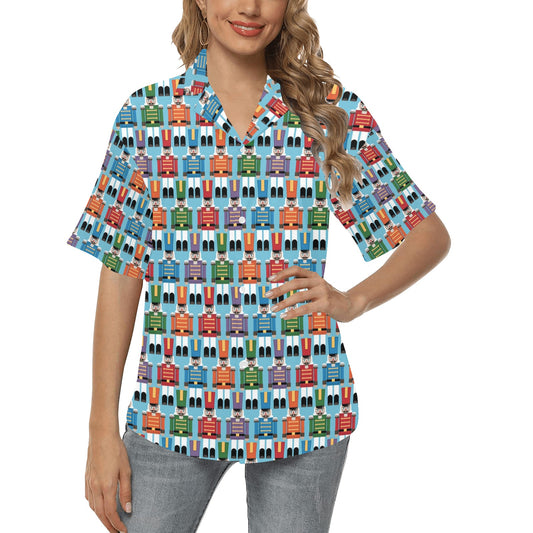 Nutcracker Pattern Print Design A02 Women's Hawaiian Shirt