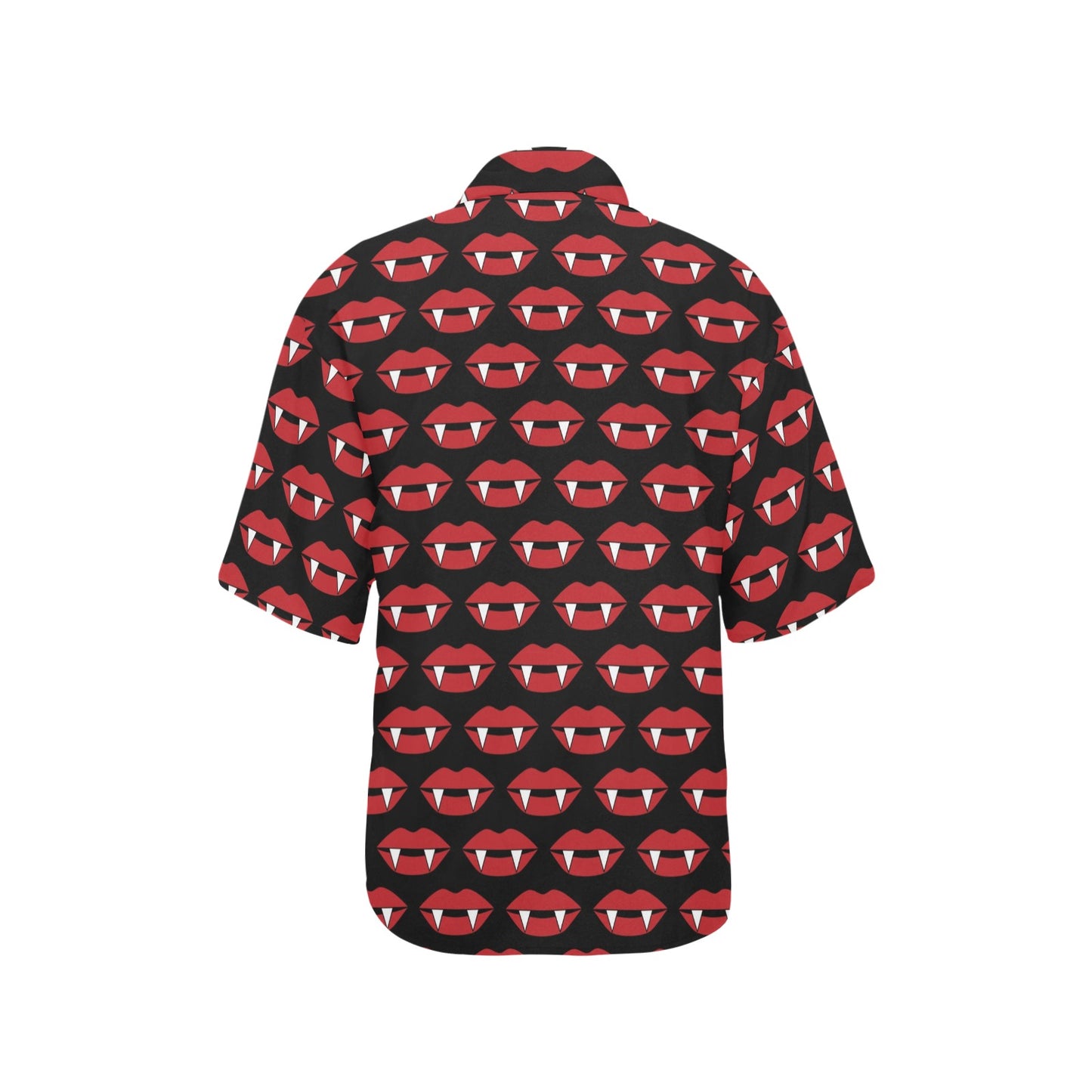 Vampire Lips Print Design LKS302 Women's Hawaiian Shirt