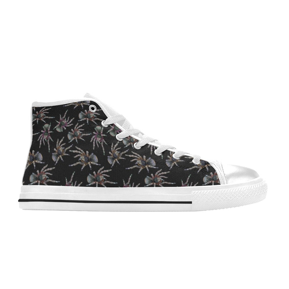 Tarantula Print Design LKS402 High Top Women's White Shoes