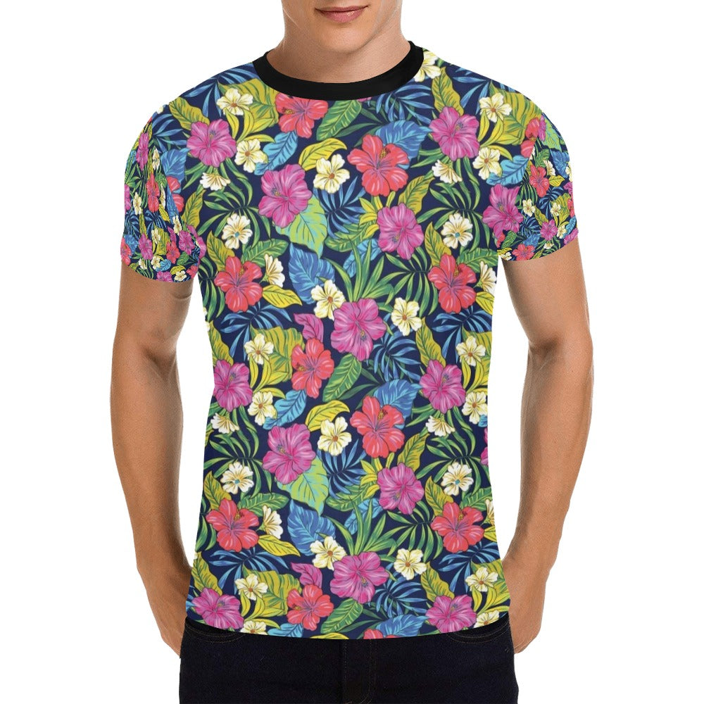 Hibiscus Print Design LKS3010 Men's All Over Print T-shirt