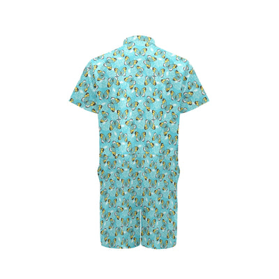 Butterfly Pattern Print Design 010 Men's Romper