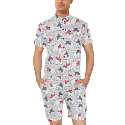 Polar Bear Pattern Print Design PB04 Men's Romper