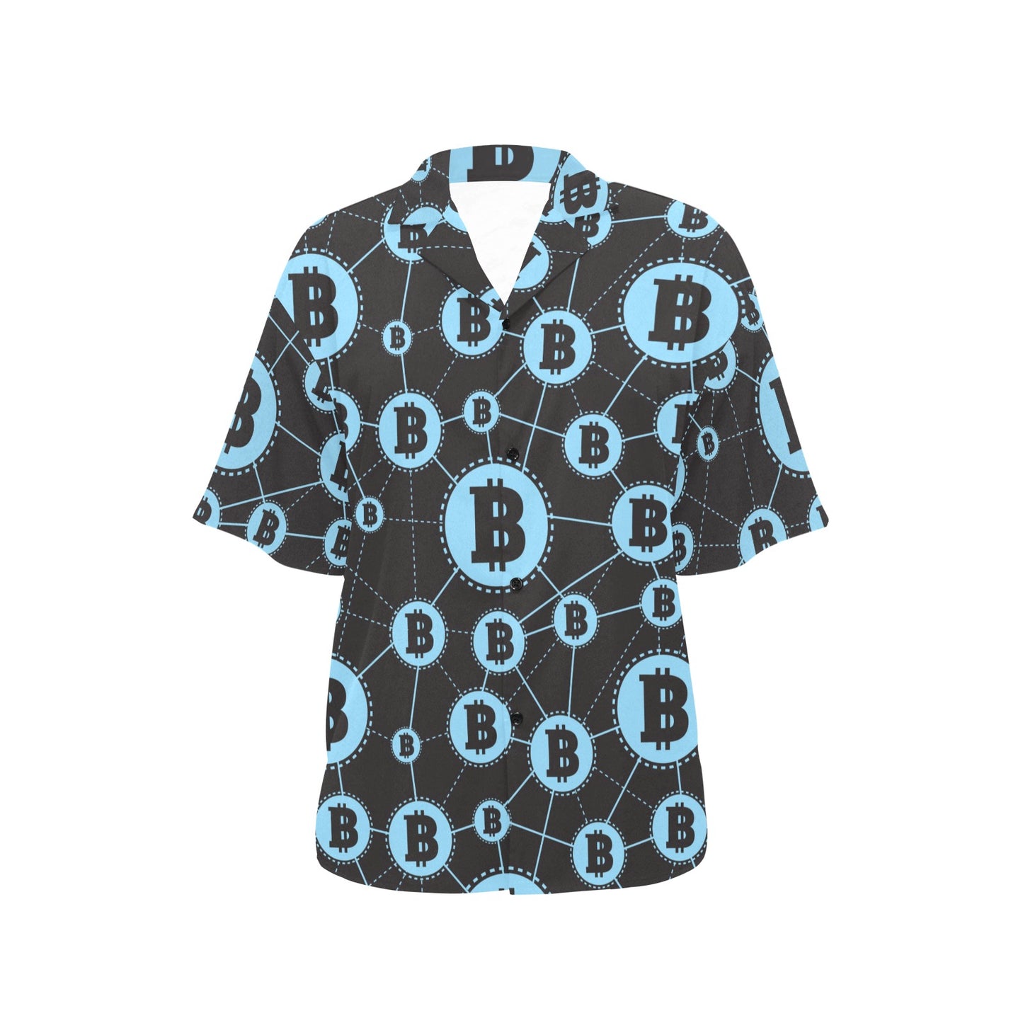 Cryptocurrency Pattern Print Design 02 Women's Hawaiian Shirt