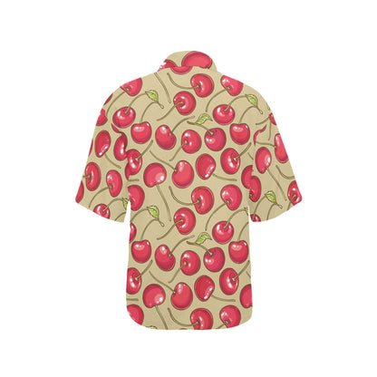Cherry Pattern Print Design CH05 Women's Hawaiian Shirt