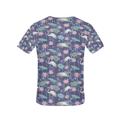 Water Lily Print Design LKS306 Women's  T-shirt