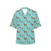 Dachshund Paw Decorative Print Pattern Women's Hawaiian Shirt