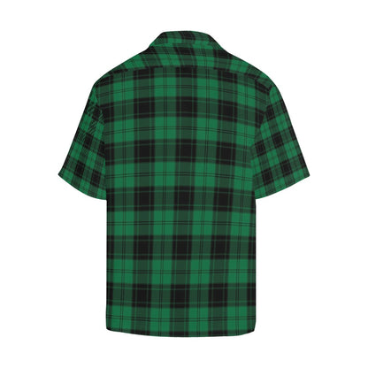 Tartan Green Print Design LKS302 Men's Hawaiian Shirt