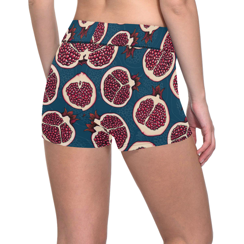 Pomegranate Pattern Print Design PG02 Yoga Shorts