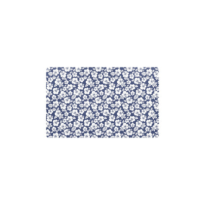 Hibiscus Blue Hawaiian Flower Style Kitchen Mat
