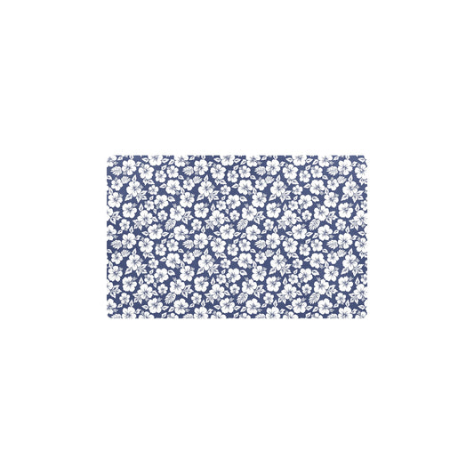 Hibiscus Blue Hawaiian Flower Style Kitchen Mat