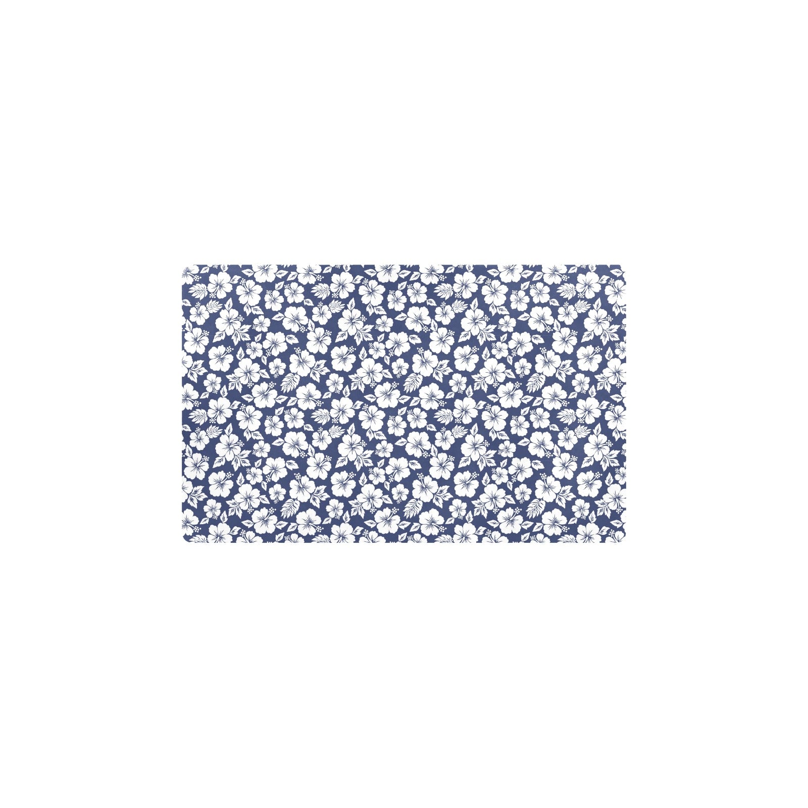 Hibiscus Blue Hawaiian Flower Style Kitchen Mat