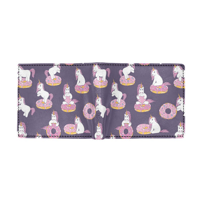 Donut Unicorn Pattern Print Design DN011 Men's ID Card Wallet