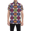 Chakra Eye Print Pattern Men's Short Sleeve Button Up Shirt