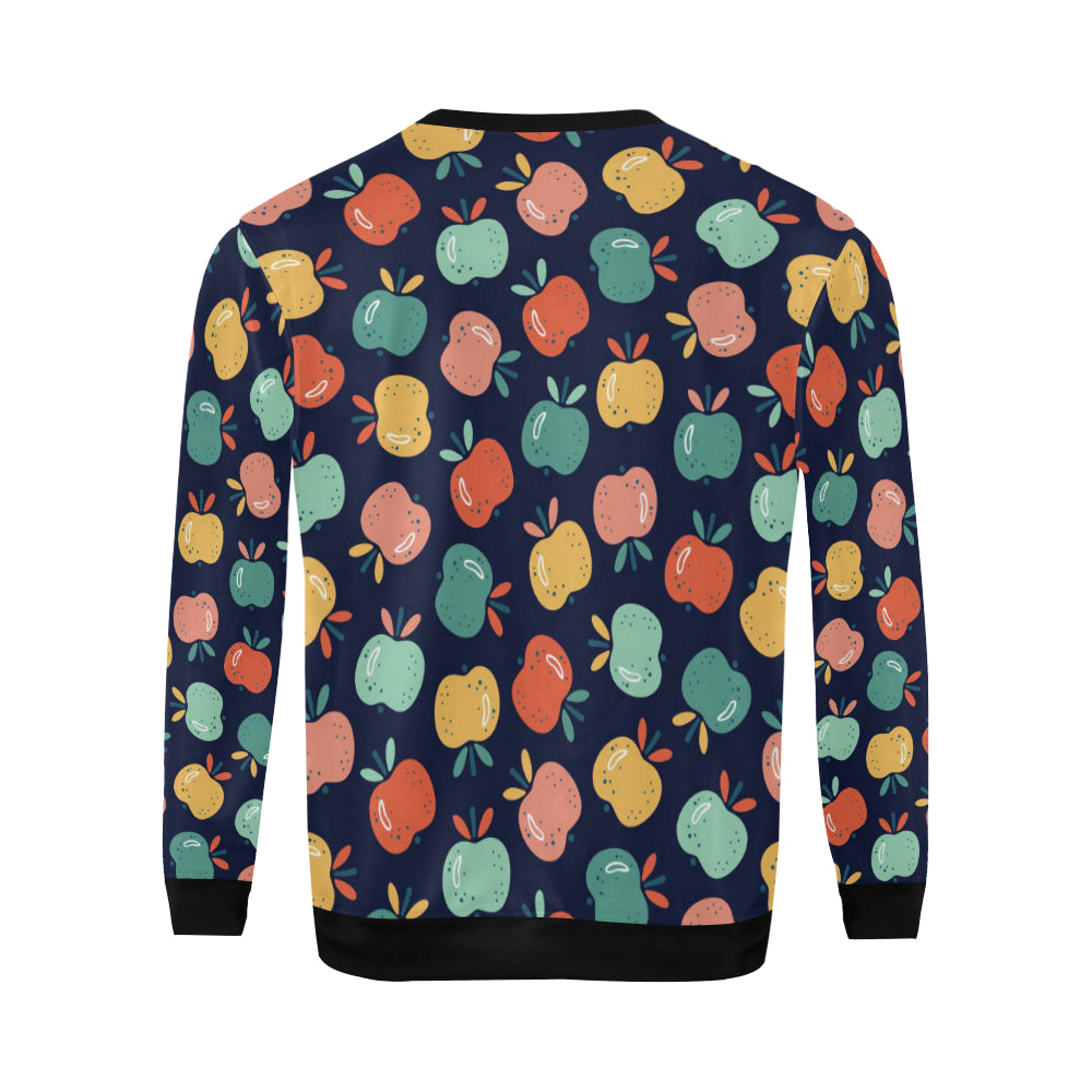 Apple Pattern Print Design AP09 Men Long Sleeve Sweatshirt
