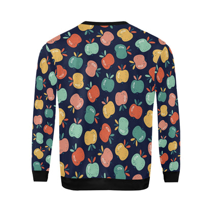 Apple Pattern Print Design AP09 Men Long Sleeve Sweatshirt