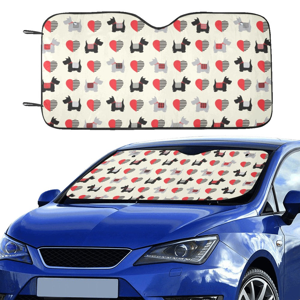 Scottish Terriers Print Design LKS3010 Car front Windshield Sun Shade