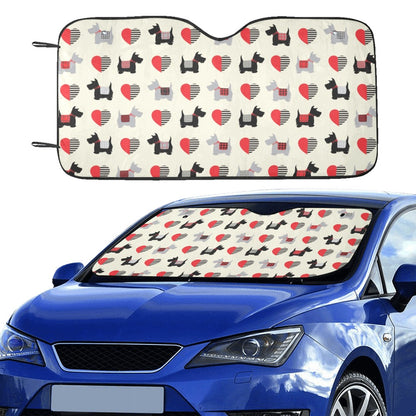 Scottish Terriers Print Design LKS3010 Car front Windshield Sun Shade