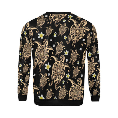 Turtle Polynesian Tribal Hawaiian Men Long Sleeve Sweatshirt