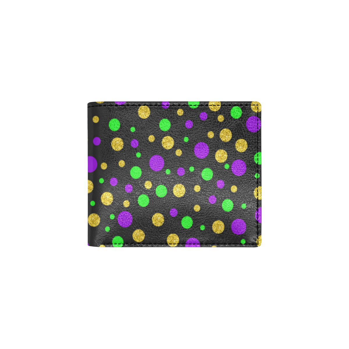 Mardi Gras Pattern Print Design 07 Men's ID Card Wallet