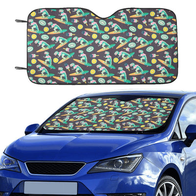 Surfboard T Rex Print Design LKS301 Car front Windshield Sun Shade