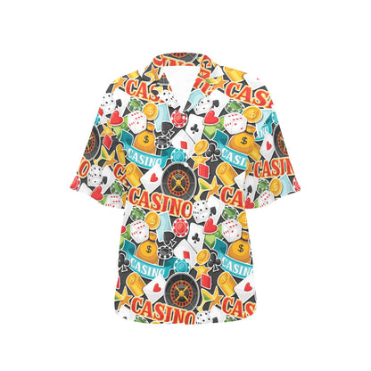 Casino Pattern Print Design 03 Women's Hawaiian Shirt
