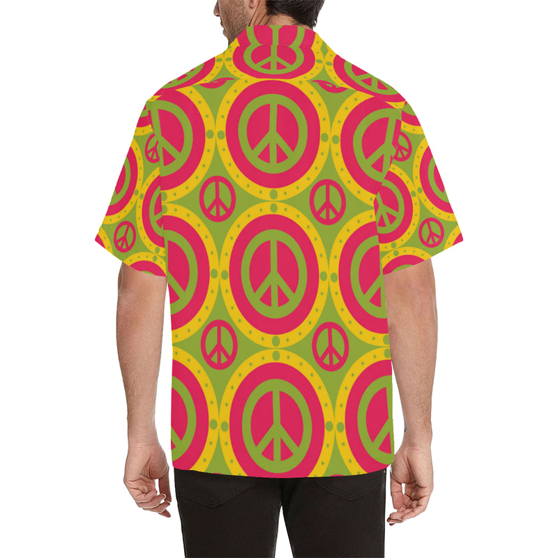 Peace Sign Pattern Print Design A01 Men's Hawaiian Shirt