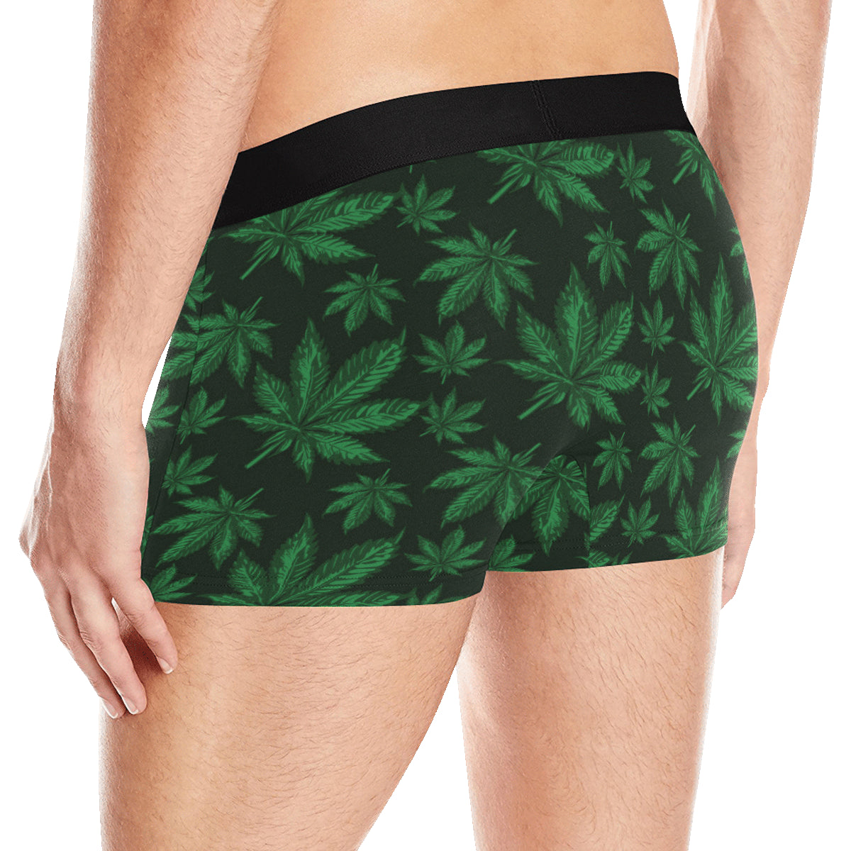 Pot Leaf Pattern Print Design A04 Men's Boxer Briefs