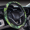 Tropical Flower Pattern Print Design TF06 Steering Wheel Cover with Elastic Edge