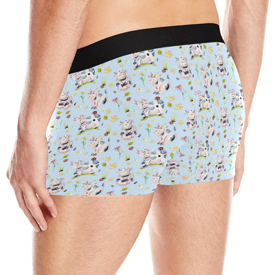 Cow Happy Pattern Print Design 05 Men's Boxer Briefs