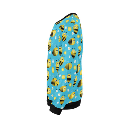 Bee Pattern Print Design BEE06 Men Long Sleeve Sweatshirt