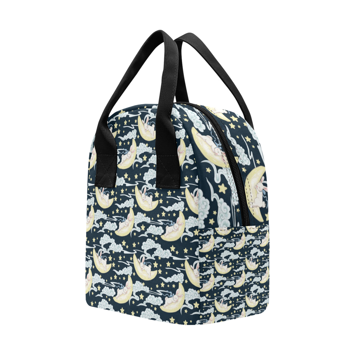 Rabbit Sleeping Pattern Print Design RB08 Insulated Lunch Bag